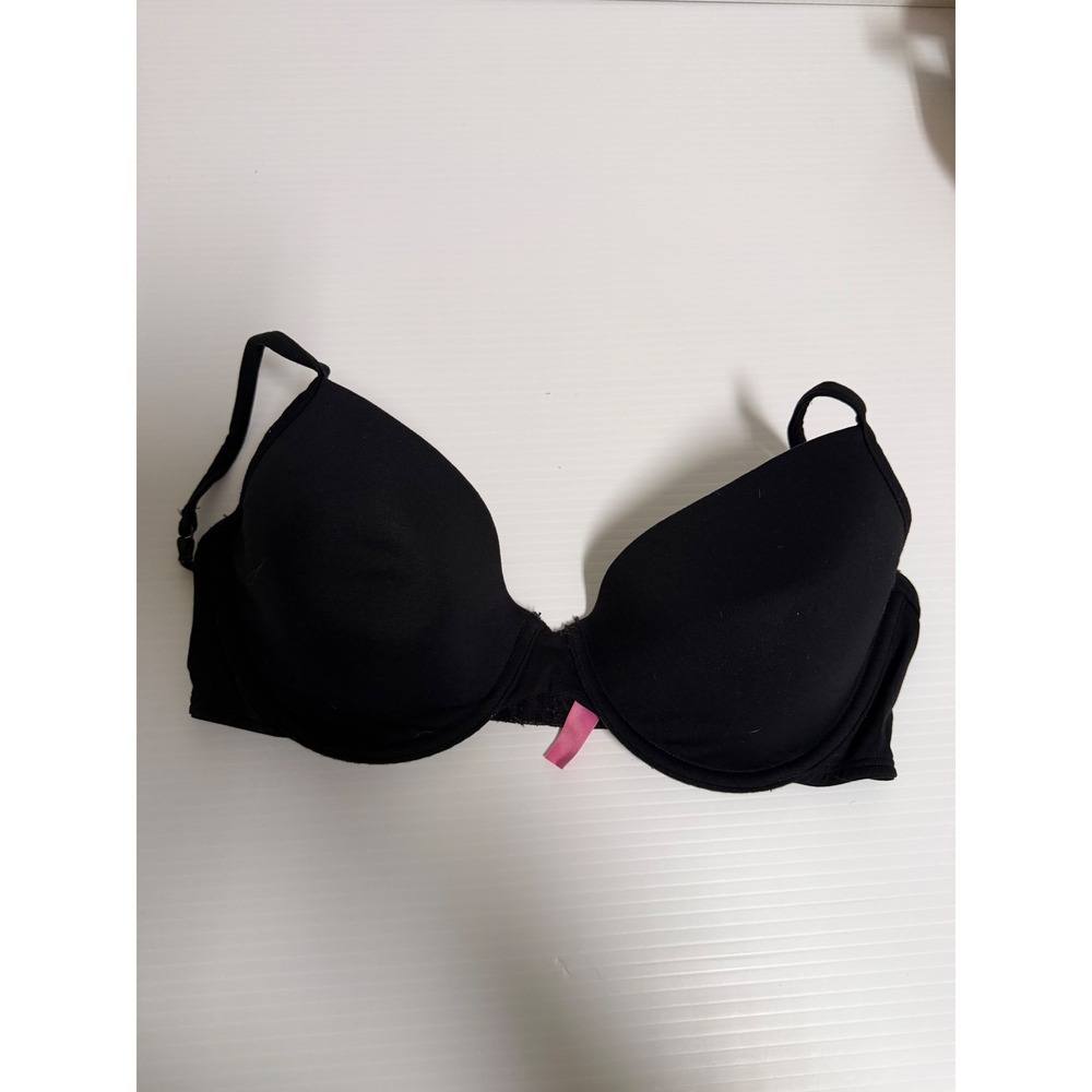 Victorias Secret PINK T-Shirt Demi Bra Black Underwire 36D